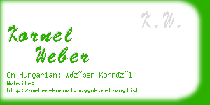 kornel weber business card